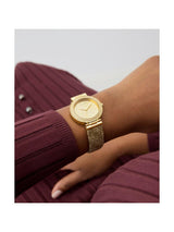 Guess Trend Women 32 mm Gold Dial Analog Watch GW0943L2