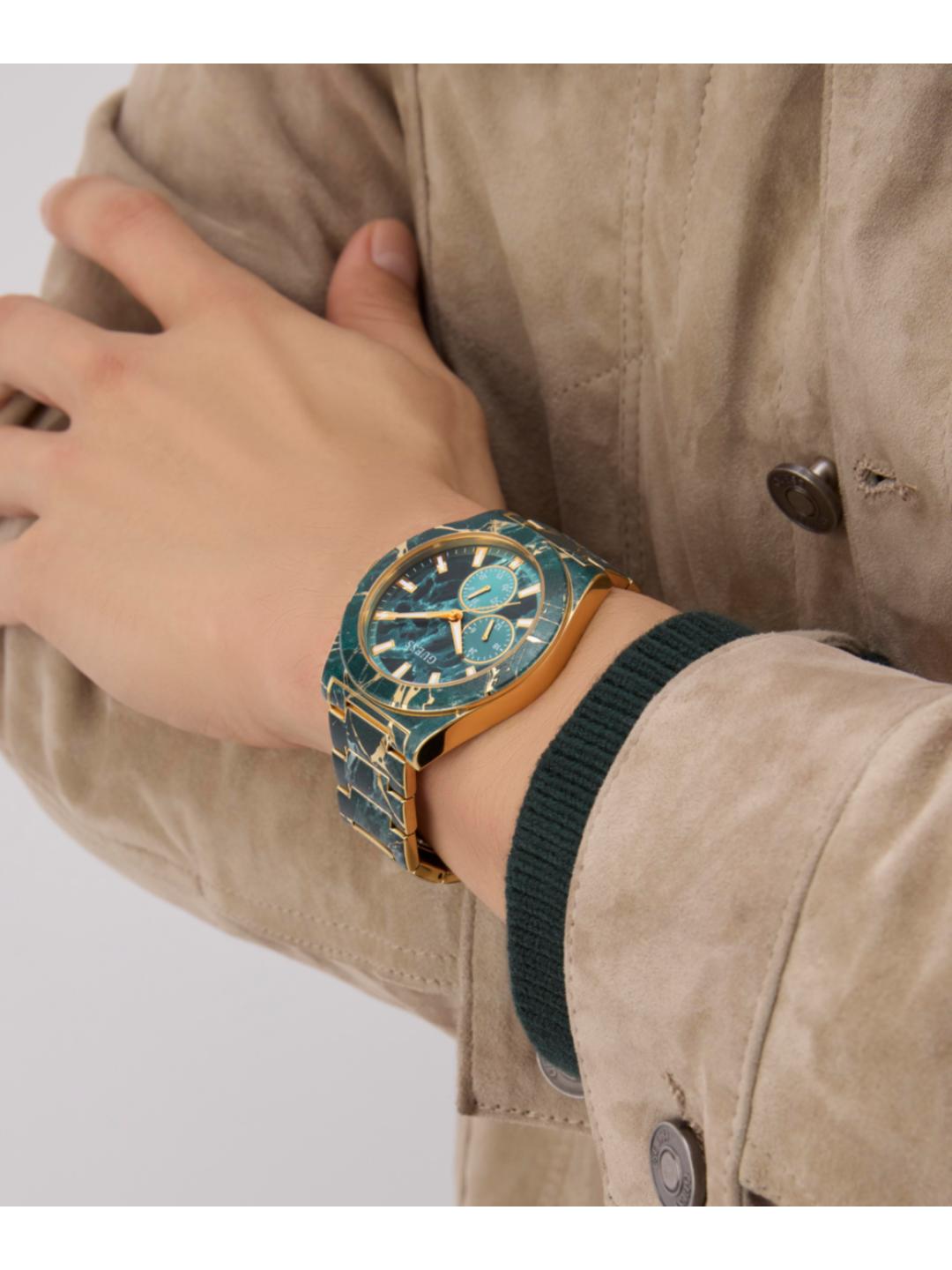 Guess Trend 44 mm Green Dial Men Quartz Analog Watch GW0953G1