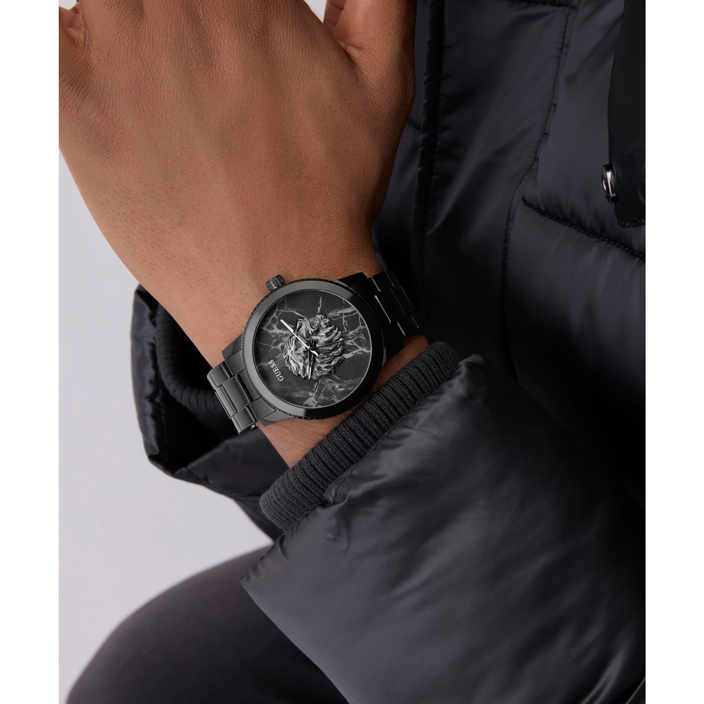 Guess Trend 44 mm Black Dial Men Analog Watch GW0958G3
