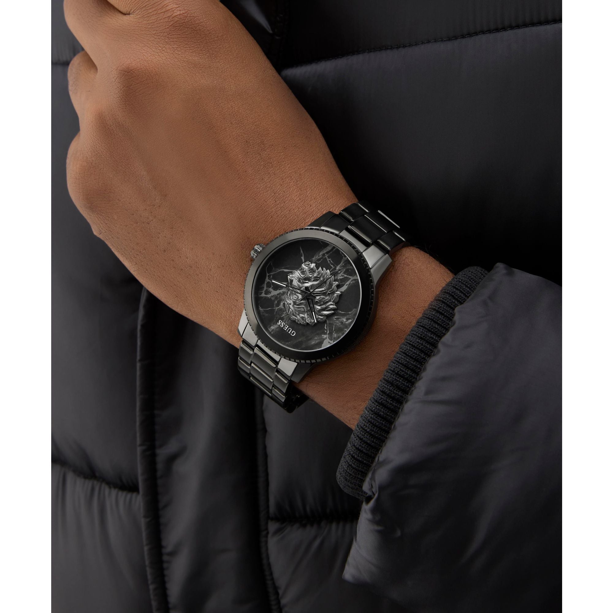 Guess Trend 44 mm Black Dial Men Analog Watch GW0958G3