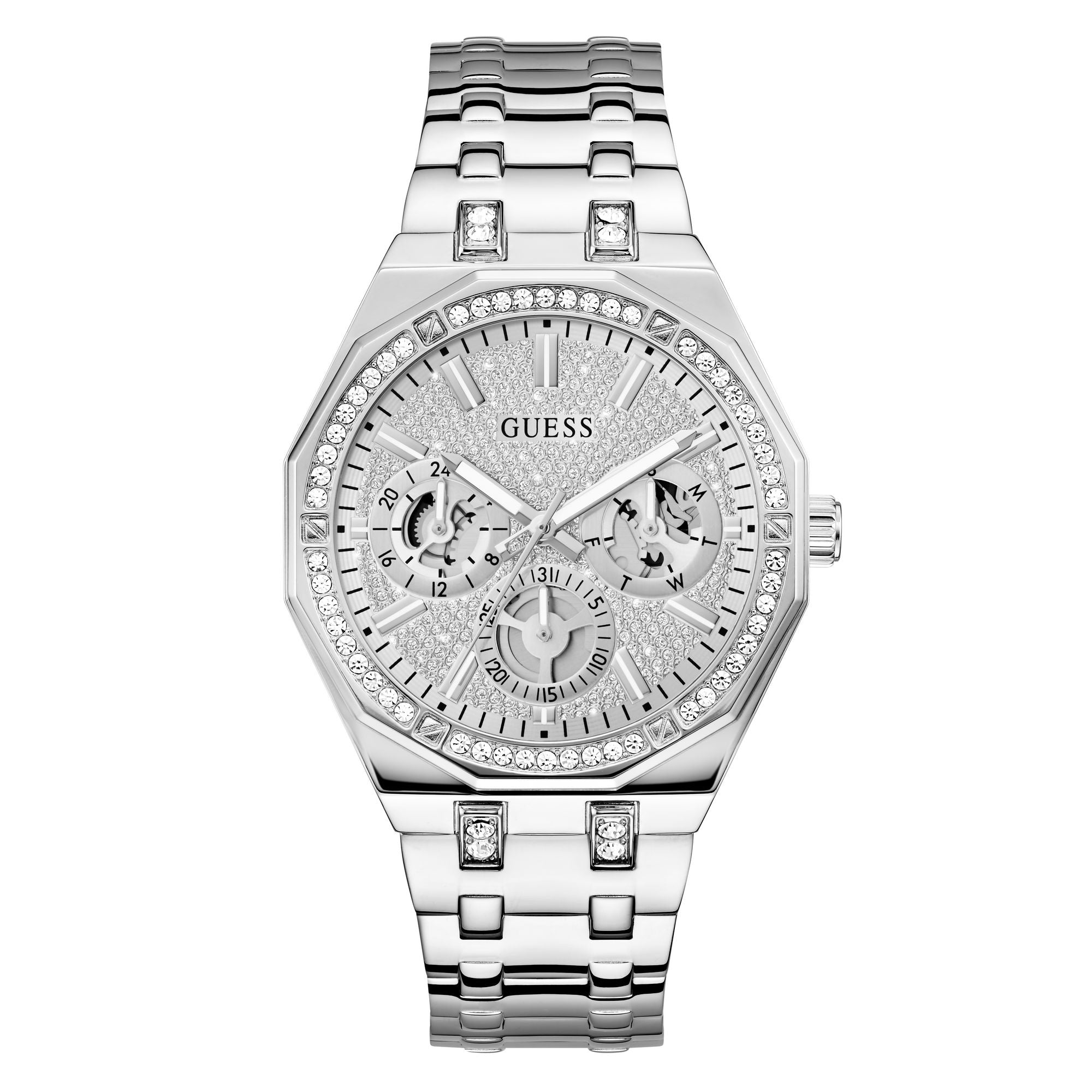 Guess Trend 43 mm Silver Dial Men Chrono Watch GW0960G1