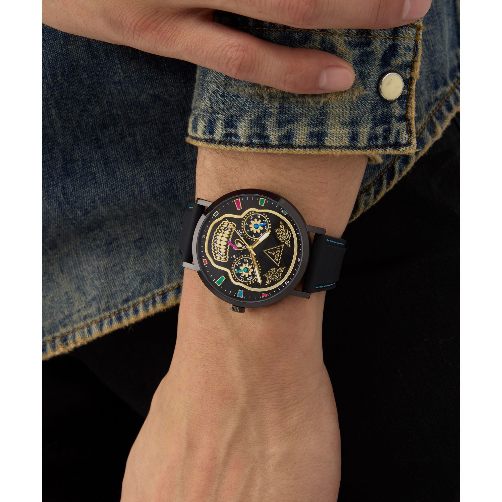 Guess Trend 44 mm Black Dial Men Chrono  Watch GW0961G1