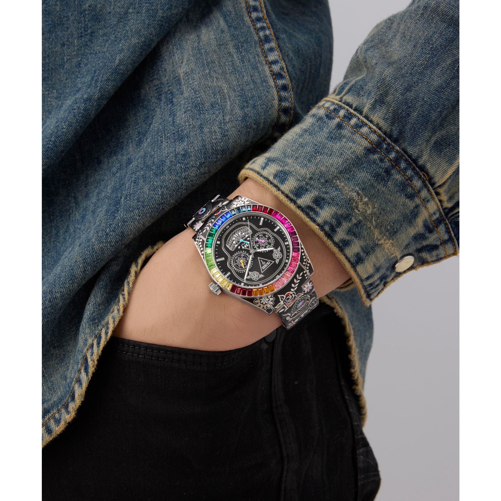 Guess Trend 42 mm Black Dial Men Chrono Watch GW0962G1