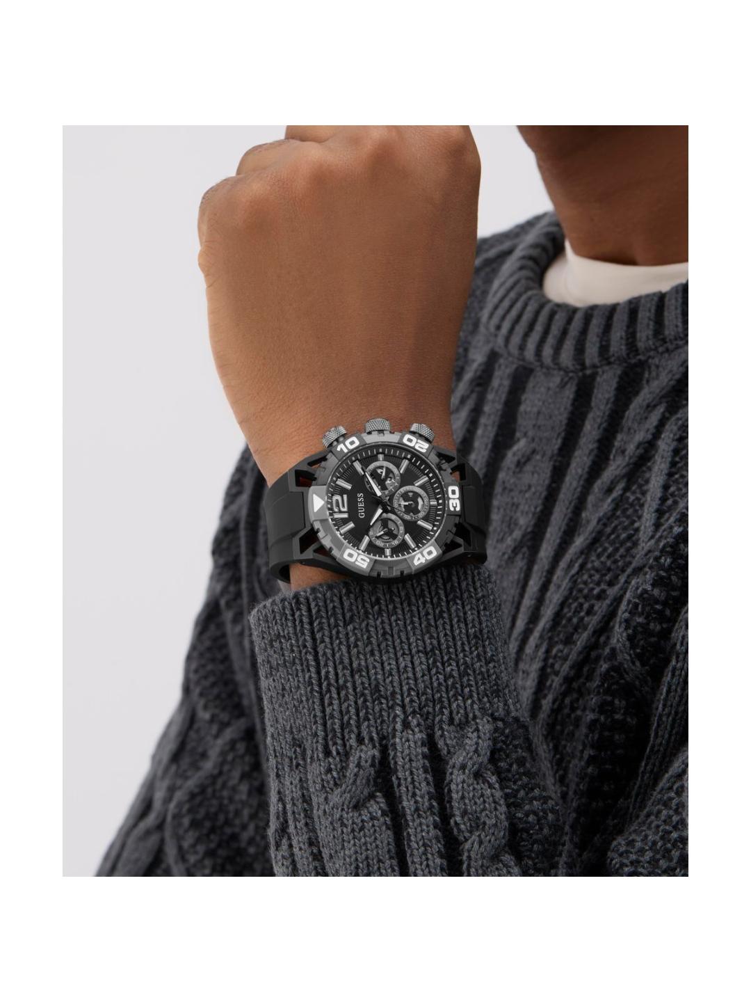 Guess Sport Men 46 mm Gray Dial Chrono Watch GW0966G2