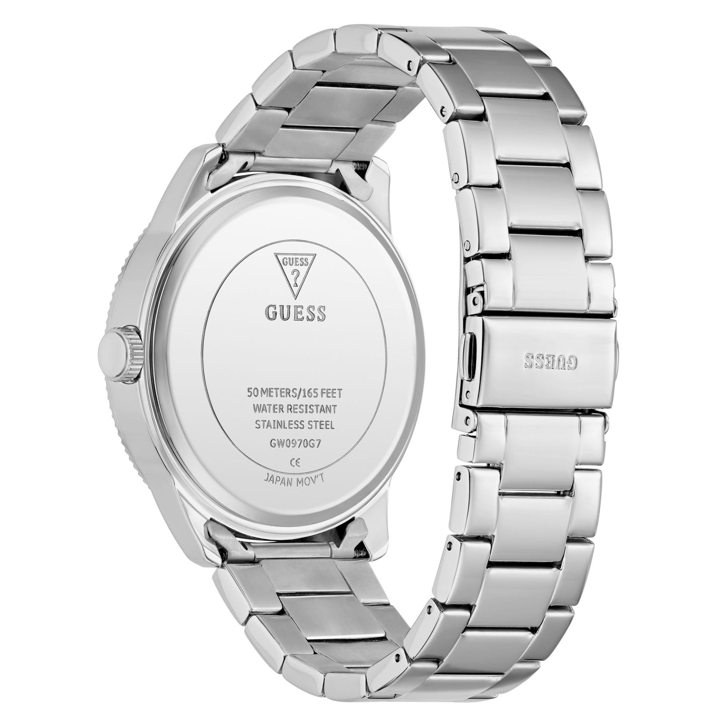 Guess Sport 44 mm Silver Dial Men Chrono Watch GW0970G7