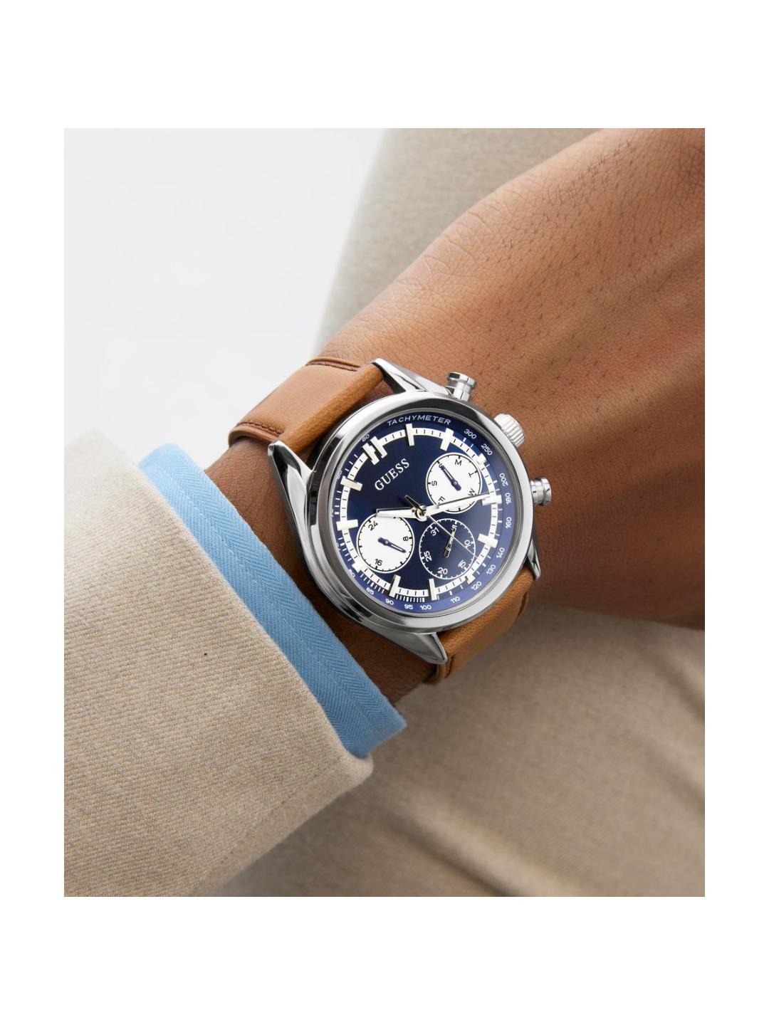 Guess Dress Men 44 mm Blue Dial Chrono Watch GW0972G1