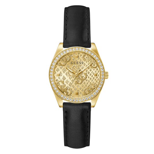 Guess Trend 32 mm Gold Dial Women Analog  Watch- GW0989L2