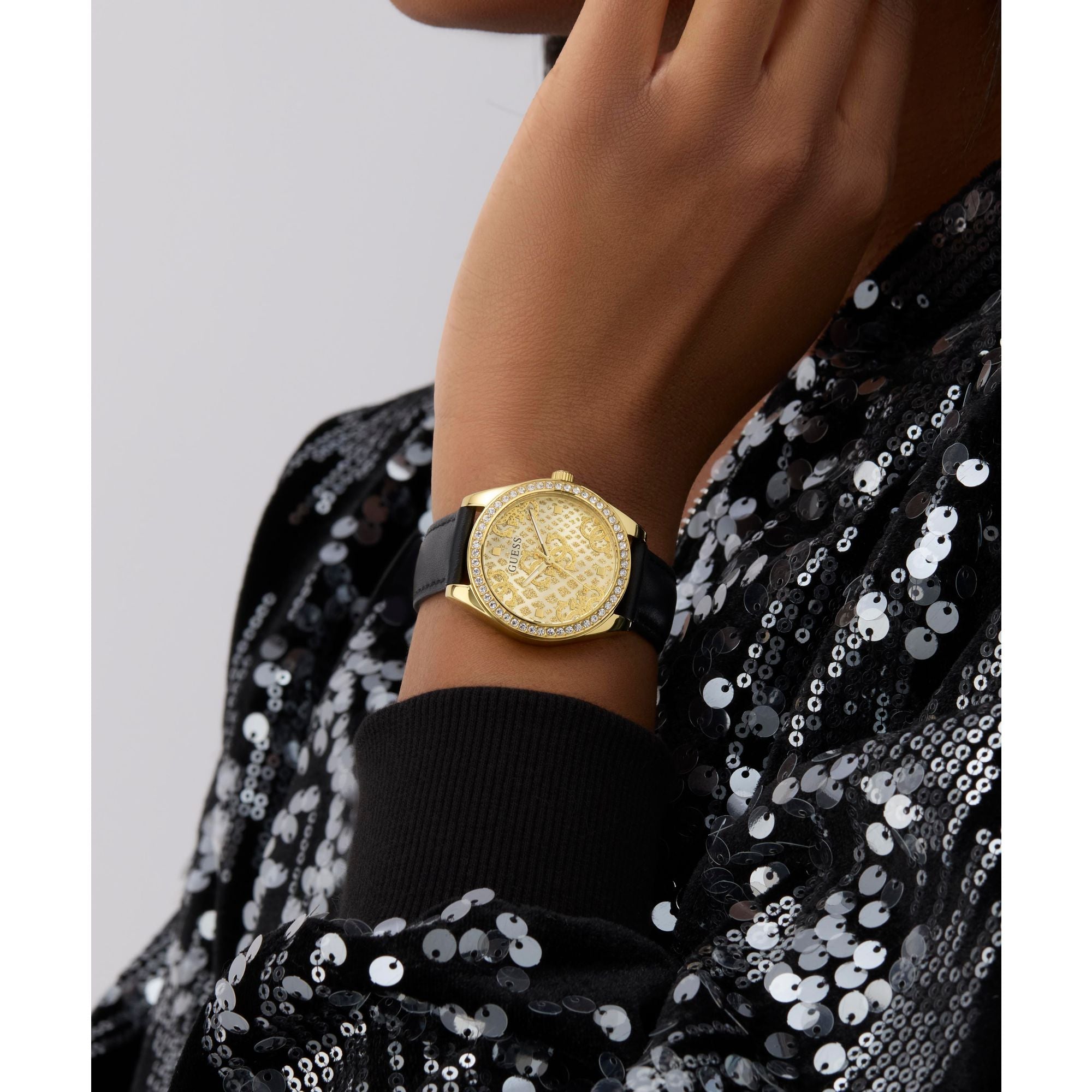 Guess Trend 32 mm Gold Dial Women Analog Watch GW0989L2