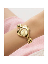 Guess Bejeweled Women 28 mm Gold Dial Analog Watch GW0992L2