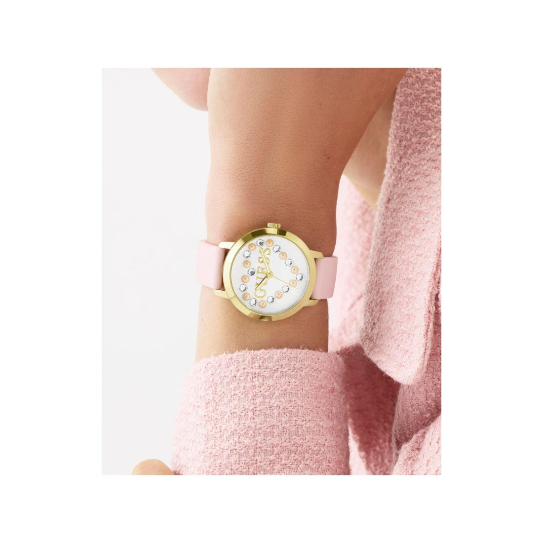 Guess Trend Women 36 mm White Dial Analog Watch GW0998L2