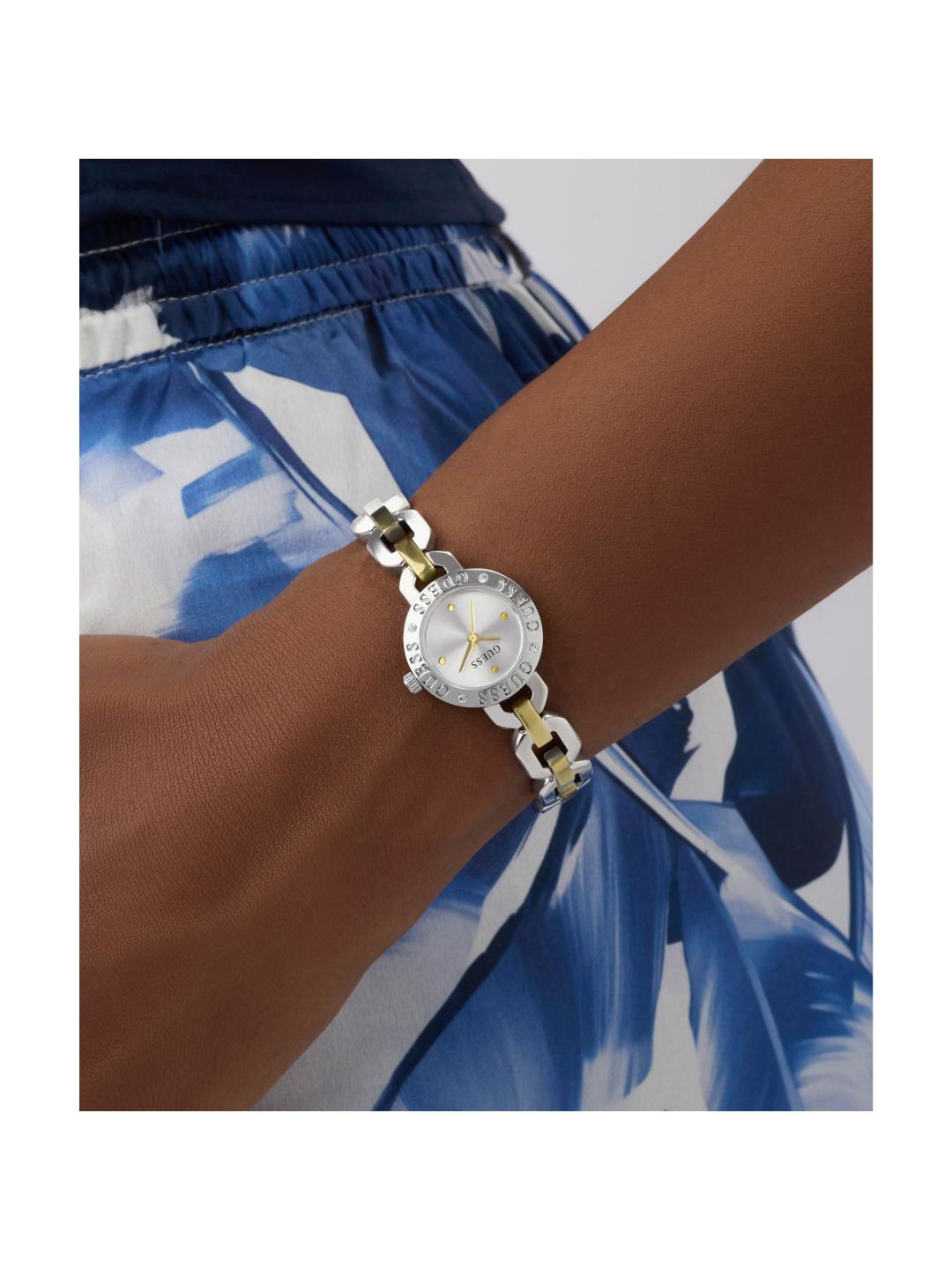 Guess Bejeweled Women 23 mm Silver Analog Watch GW1019L3