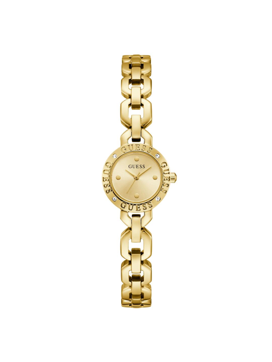 Guess Bejeweled 23 mm Champagne Dial Analog Women Watch GW1019L7