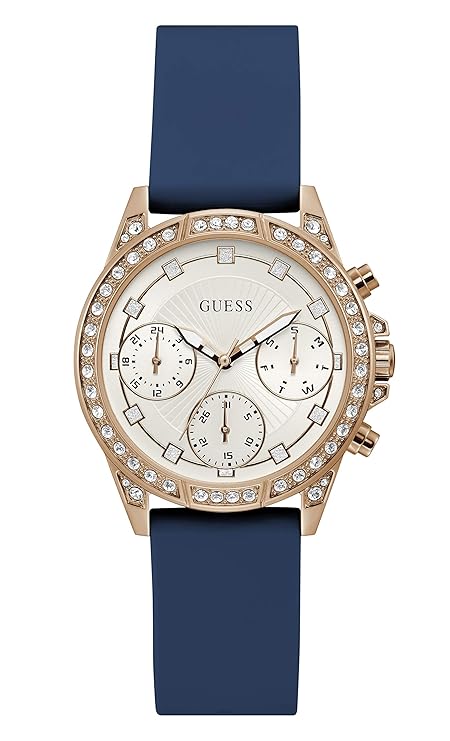 Guess Silicone Analog White Dial 36 mm Women Watch GW0222L2