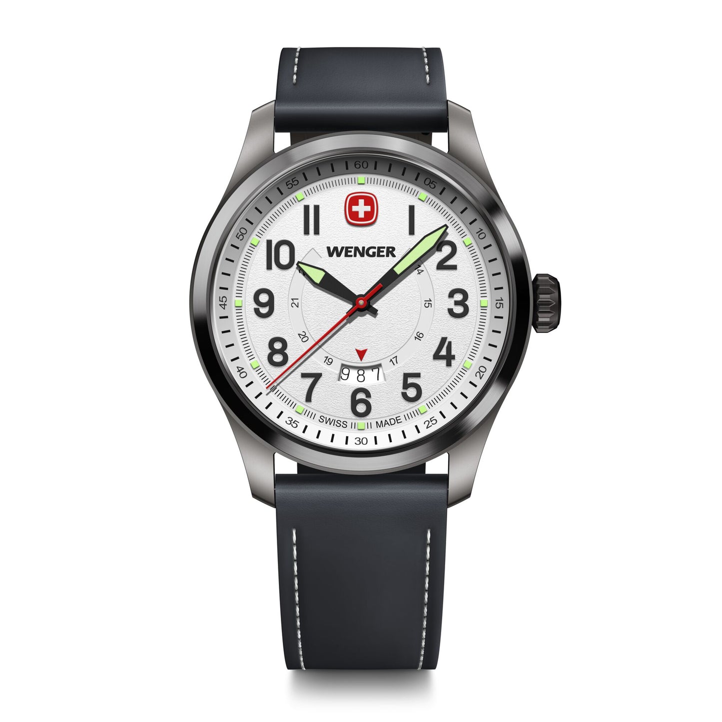 Wenger Terragraph 43 mm White Dial Men Analog Watch 01.0541.126