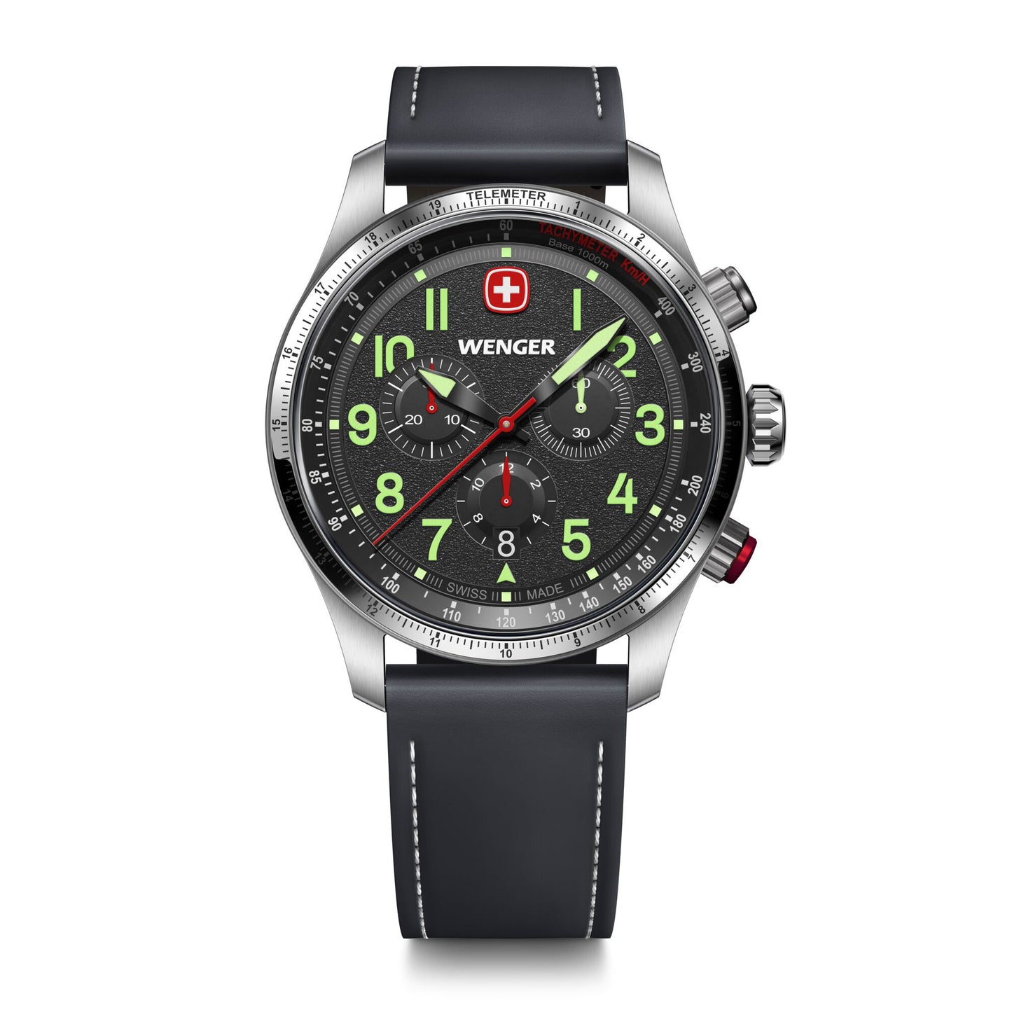Wenger Terragraph Chrono 43 mm Black Dial Men Watch 01.0543.110