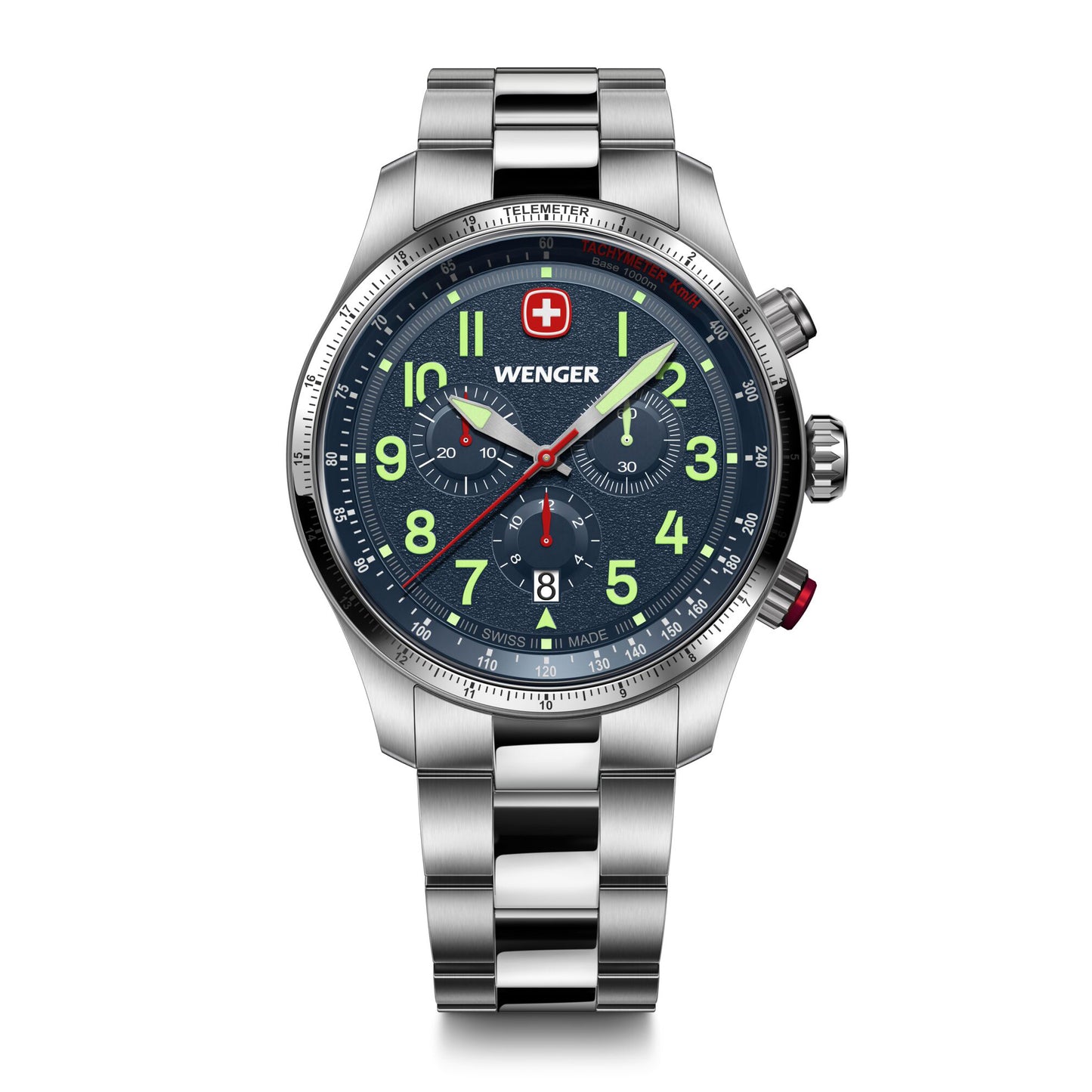 Wenger Terragraph Chrono 43 mm Blue Dial Men Watch 01.0543.112