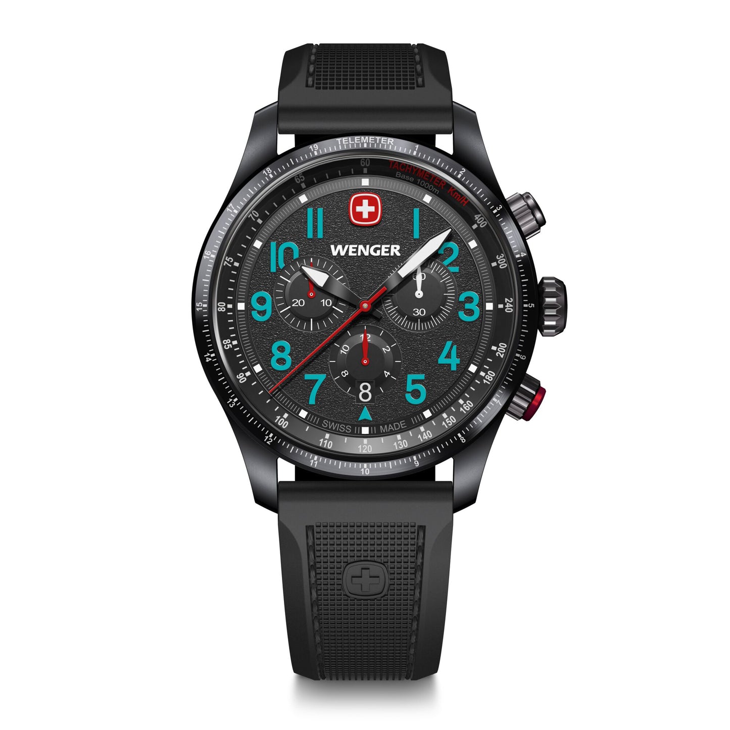 Wenger Terragraph Chrono 43 mm Black Dial Men Watch 01.0543.116