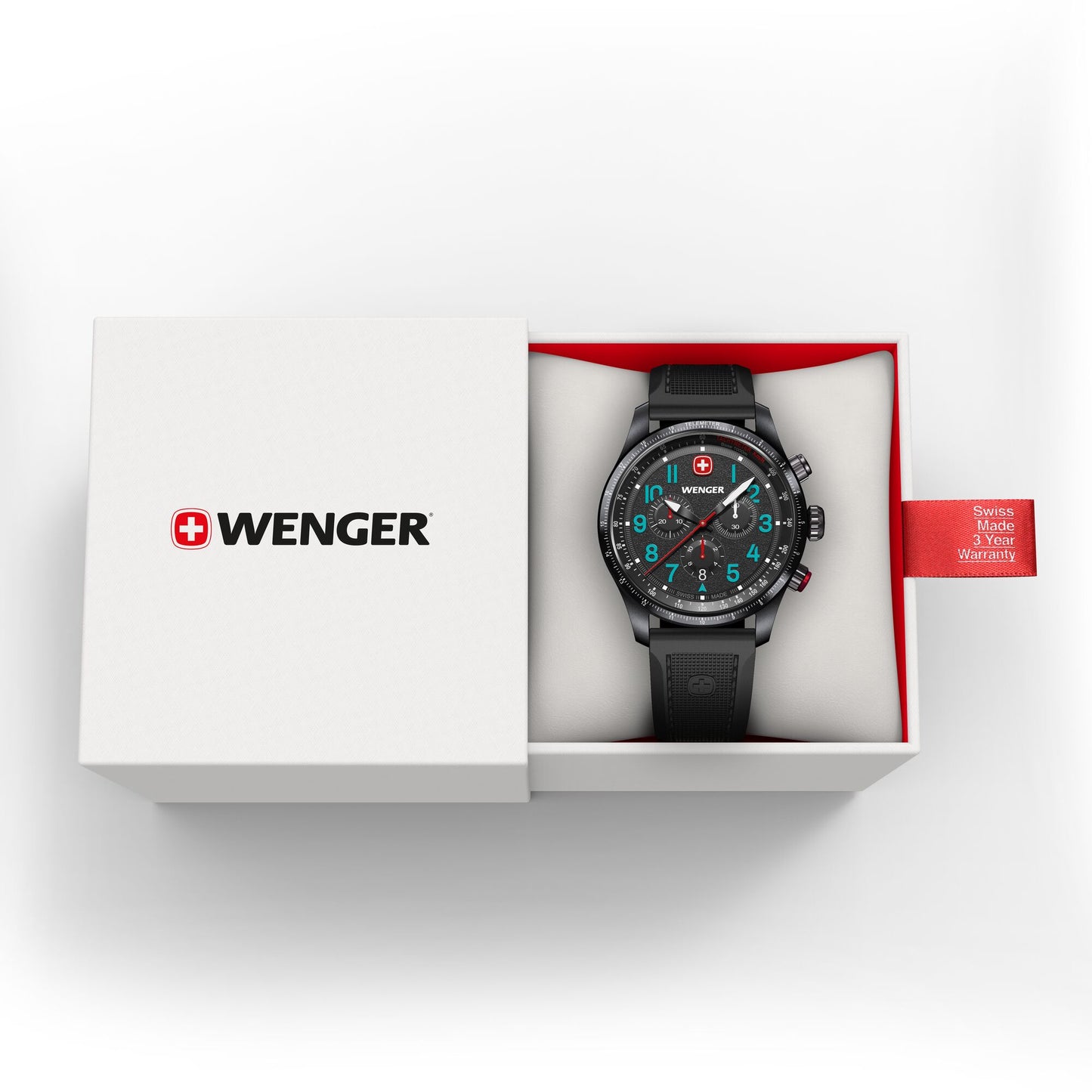 Wenger Terragraph Chrono 43 mm Black Dial Men Watch 01.0543.116