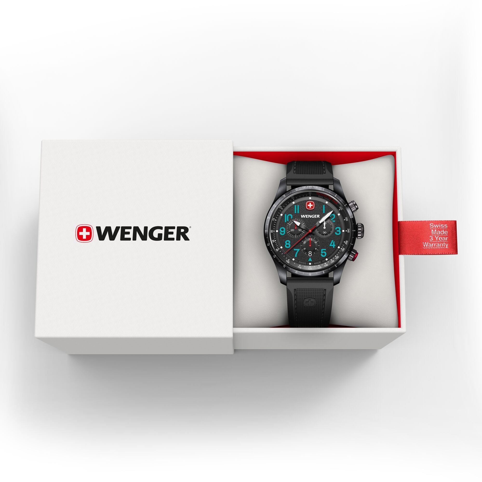 Wenger Terragraph Chrono 43 mm Black Dial Men Watch 01.0543.116