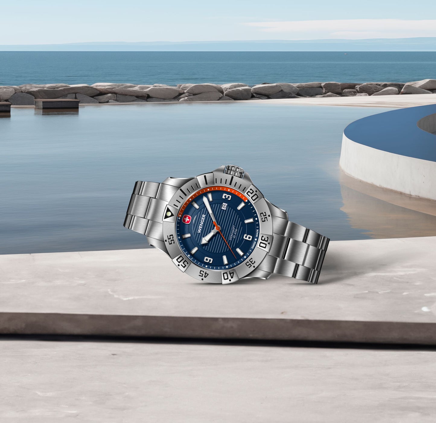 Wenger Seaforce 43 mm Blue Dial Men Analog Watch 01.0641.141
