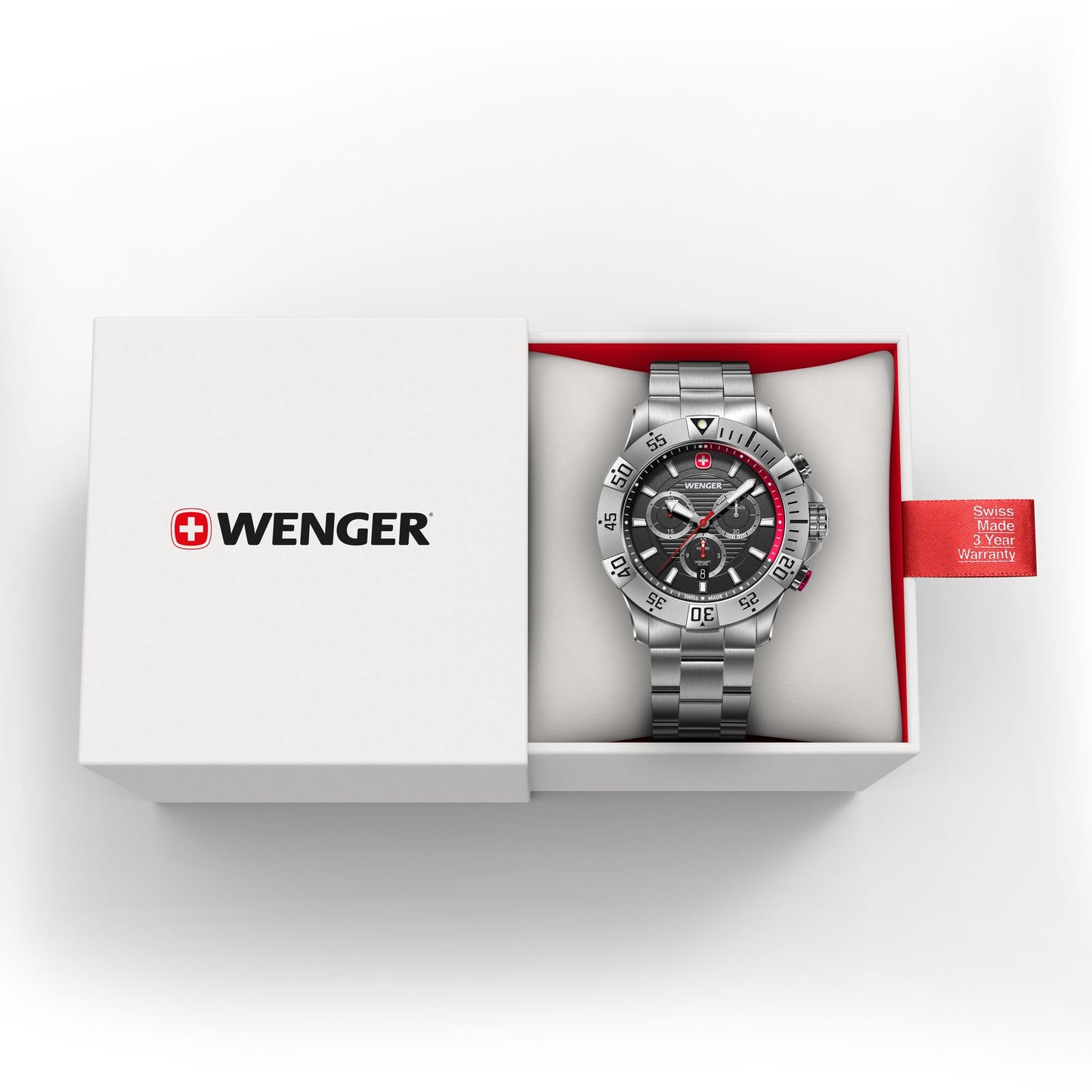 Wenger Seaforce Chrono 43 mm Black Dial Men Watch 01.0643.123
