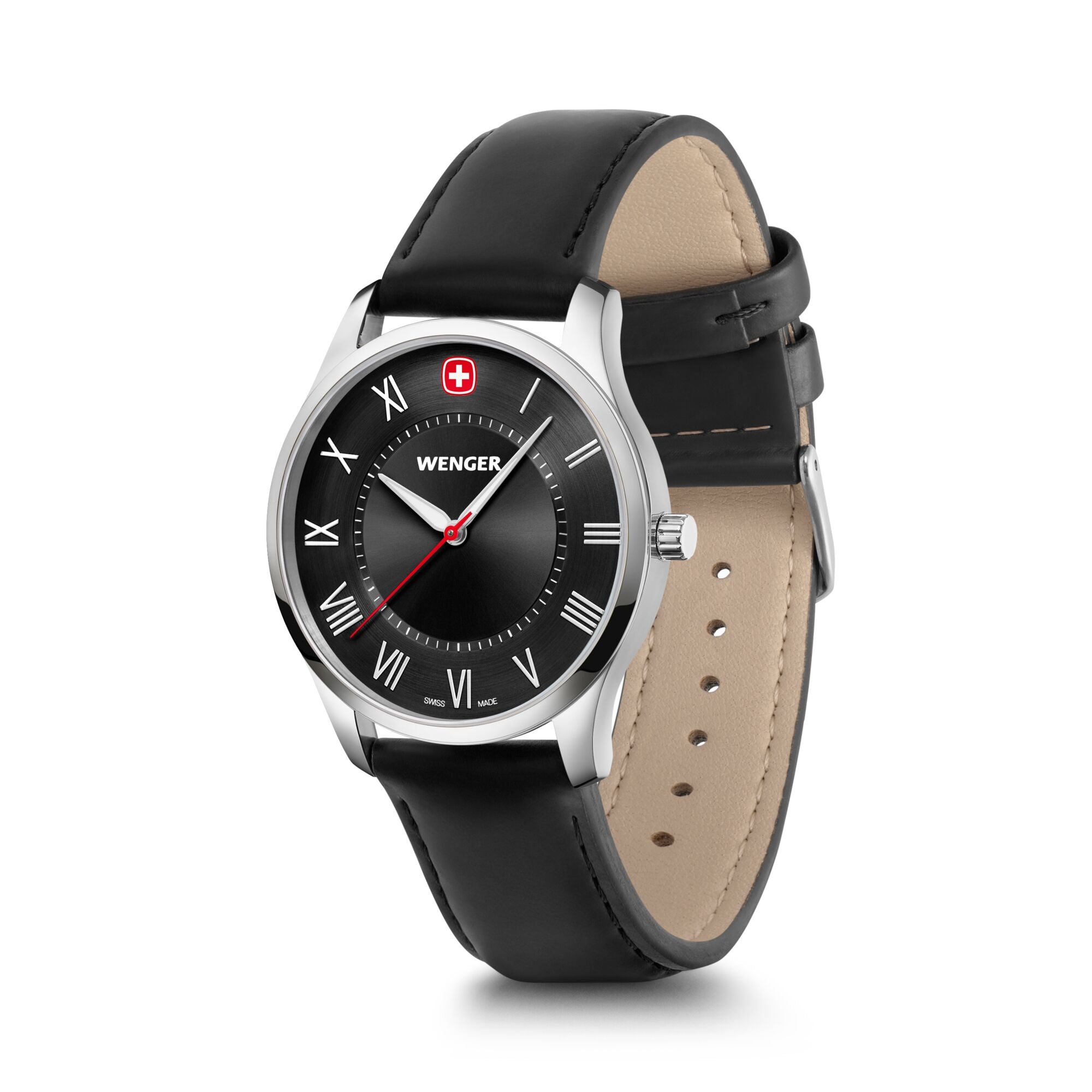 Wenger City Classic 34 mm Black Dial Unisex Watch 01.1421.123