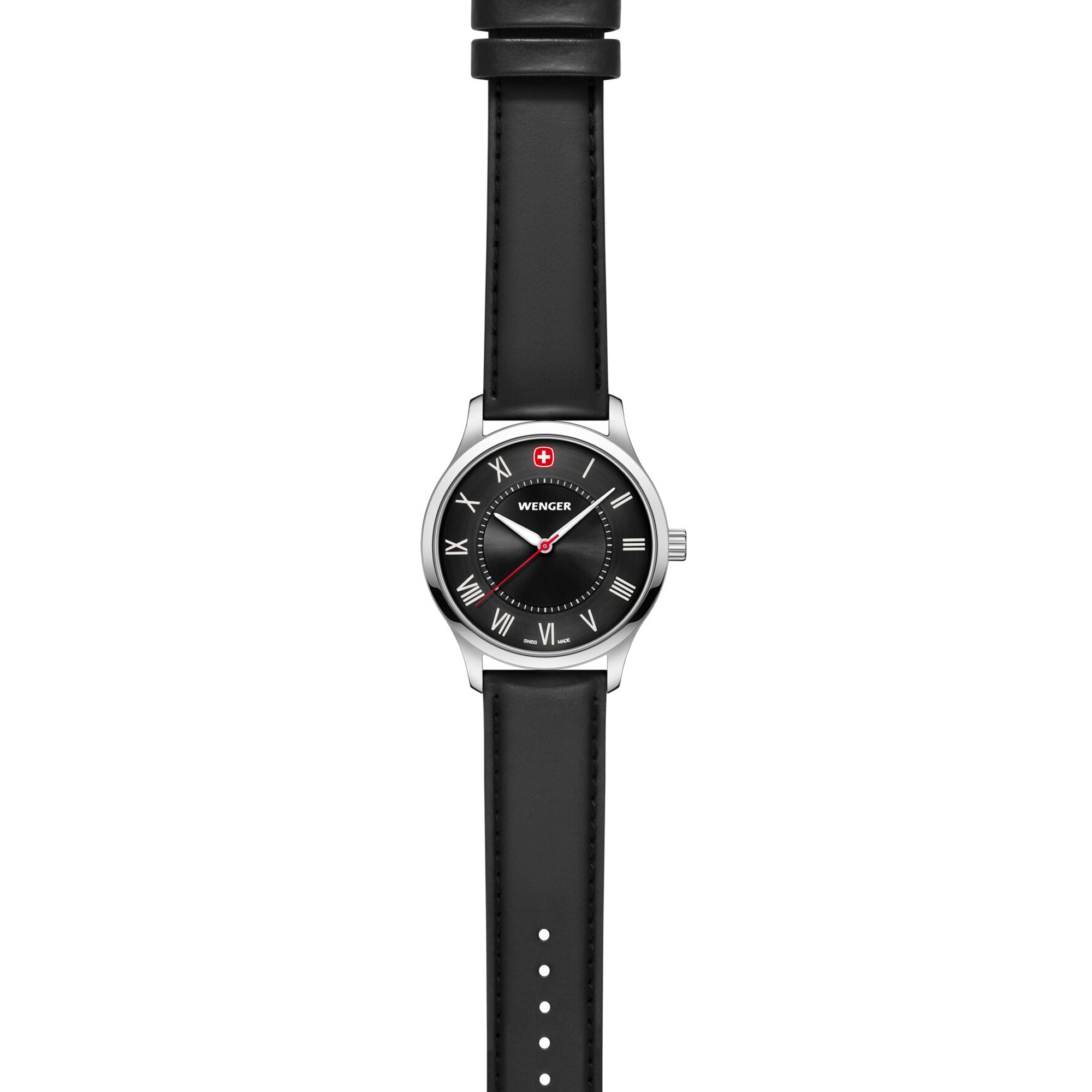 Wenger City Classic 34 mm Black Dial Unisex Watch 01.1421.123