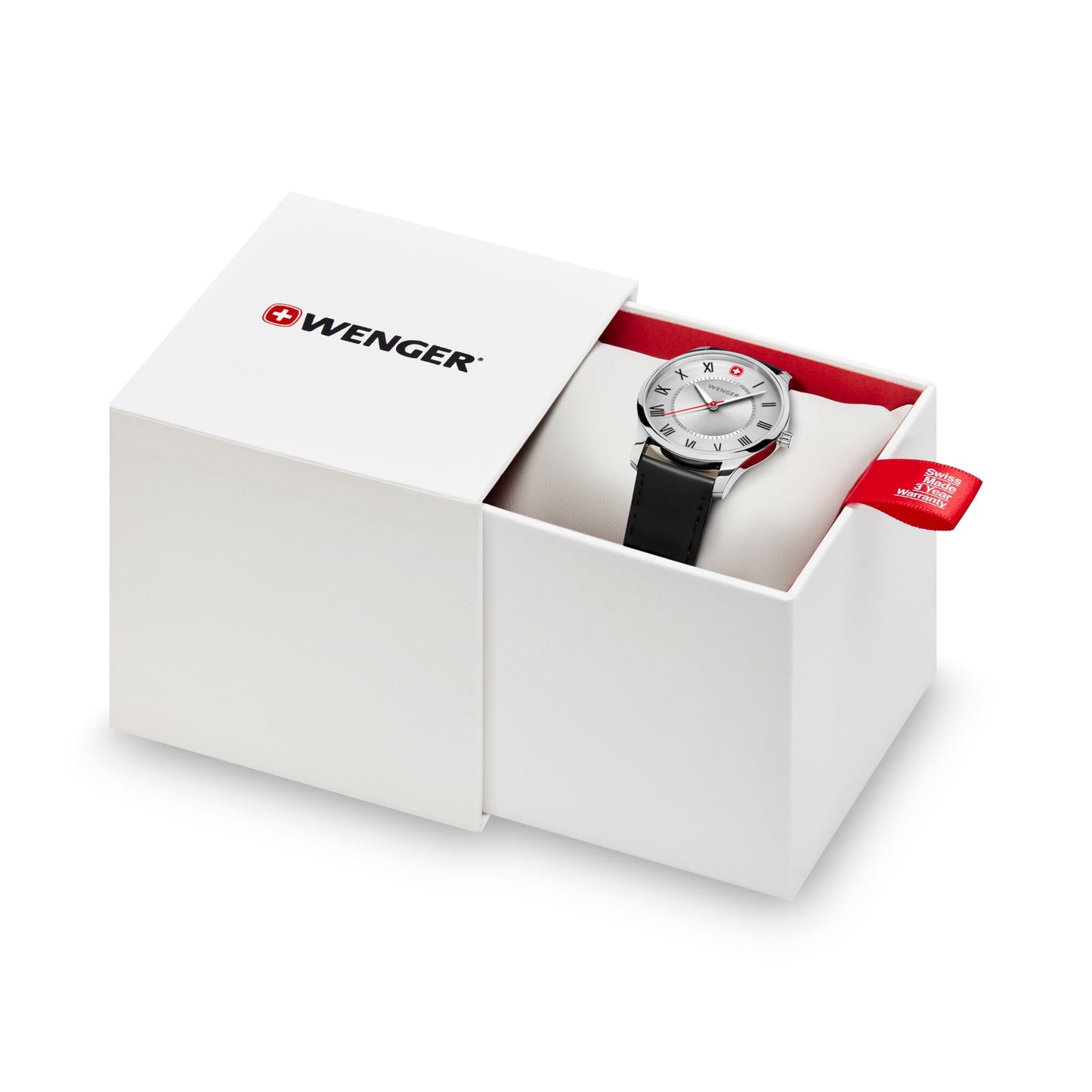 Wenger City Classic 34 mm Silver Dial Unisex Watch 01.1421.124