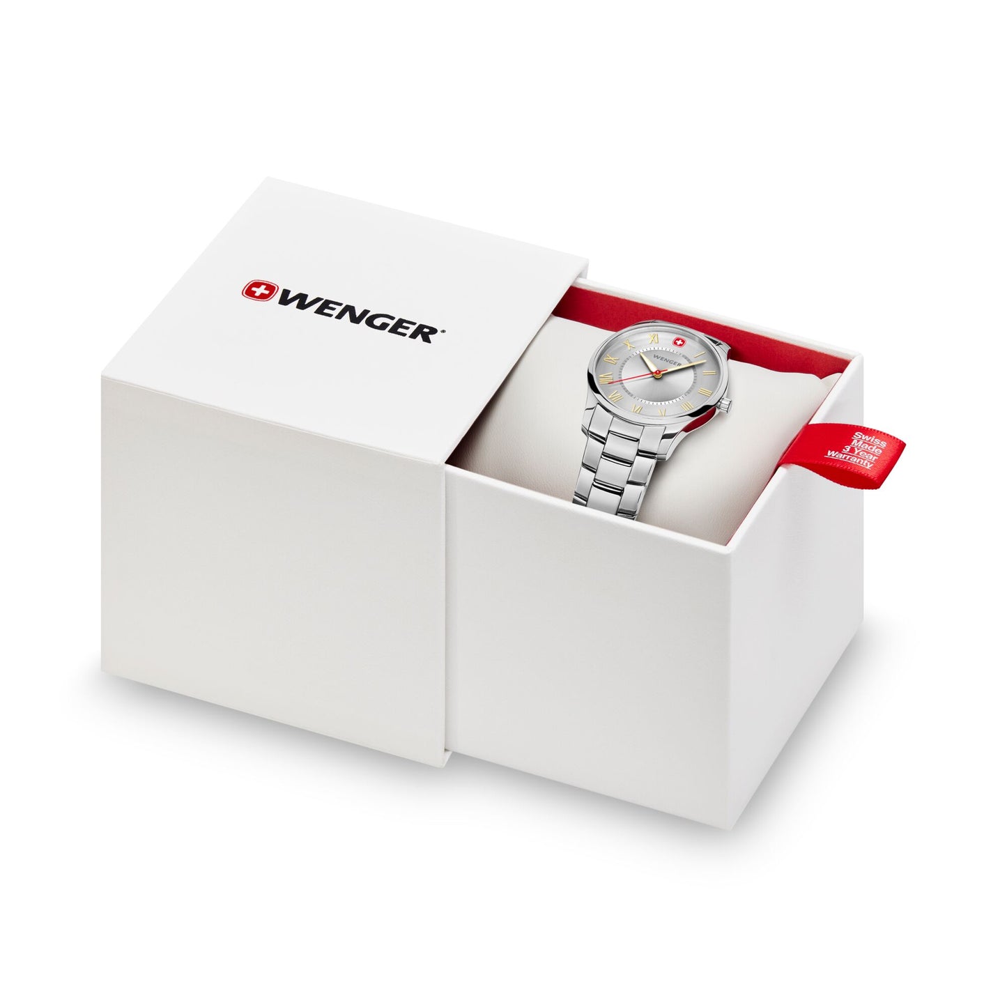 Wenger City Classic 34 mm Silver Dial Unisex Watch 01.1421.126