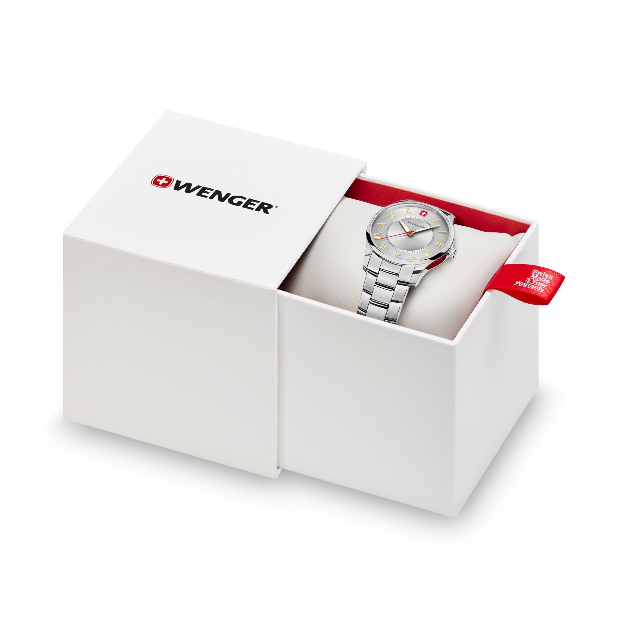 Wenger City Classic 34 mm Silver Dial Unisex Watch 01.1421.126