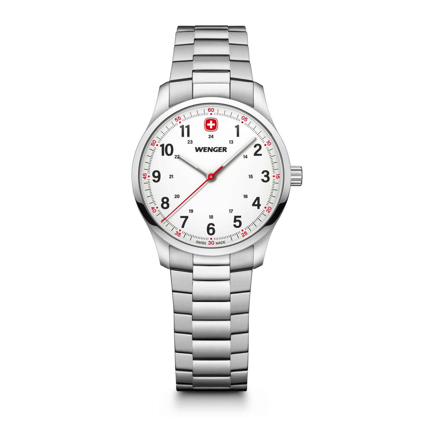 Wenger City Sport 34 mm White Dial Unisex Analog Watch 01.1421.130