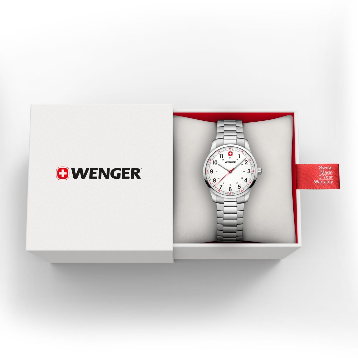 Wenger City Sport 34 mm White Dial Unisex Analog Watch 01.1421.130