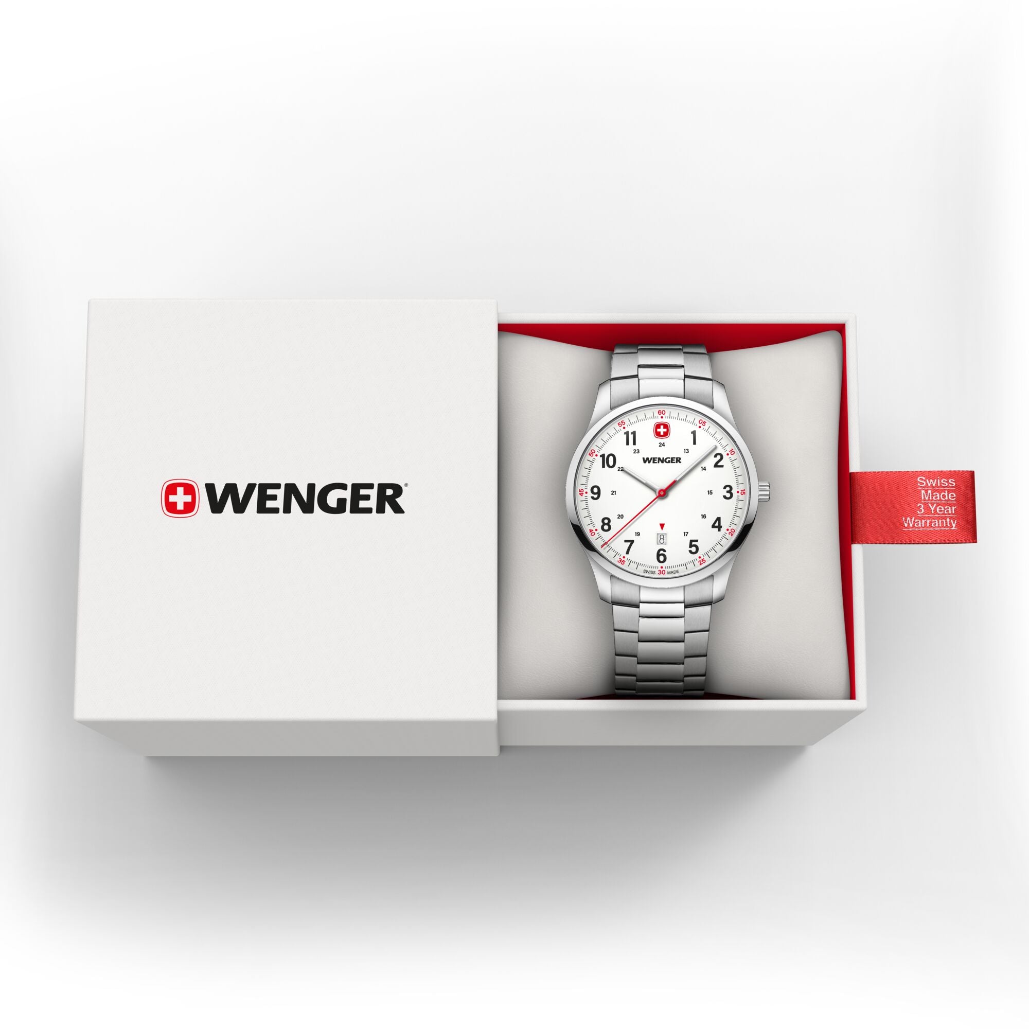 Wenger City Sport 42 mm White Dial Men Analog Watch 01.1441.133