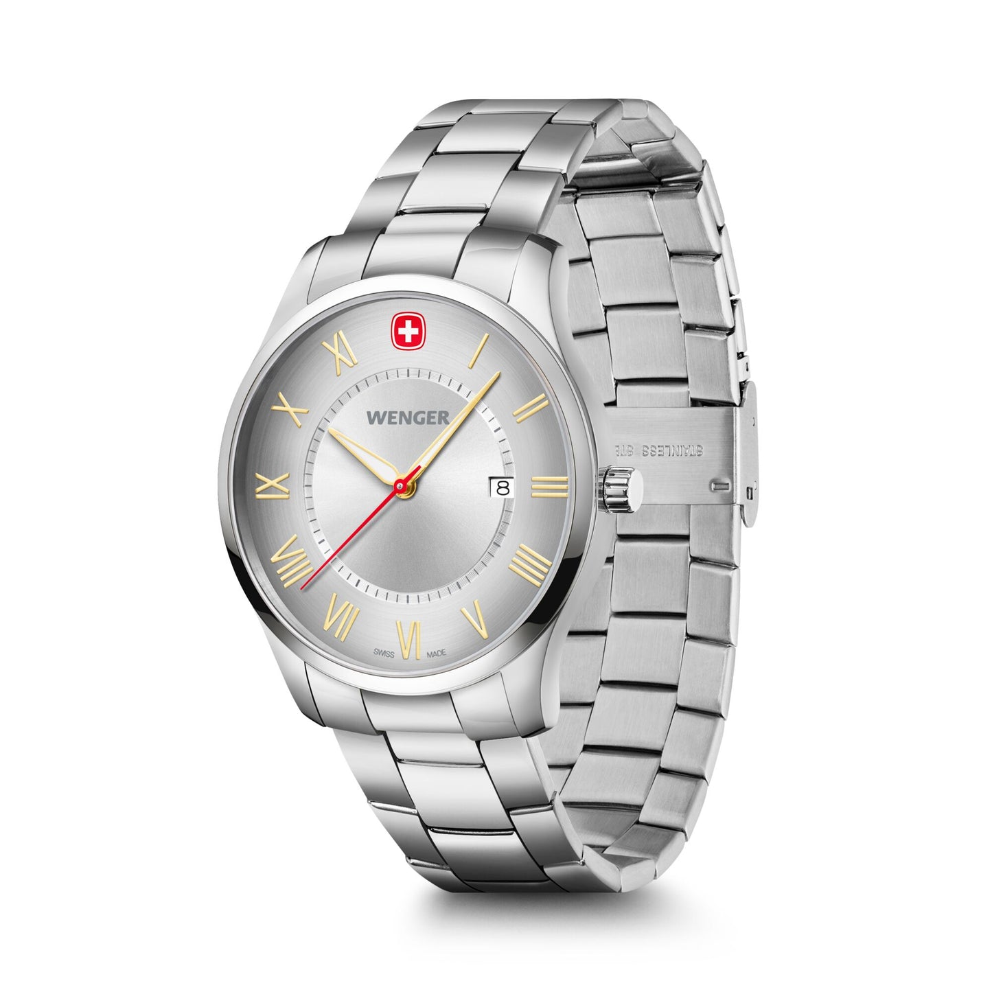 Wenger City Classic 42 mm Silver Dial Men Analog Watch 01.1441.136