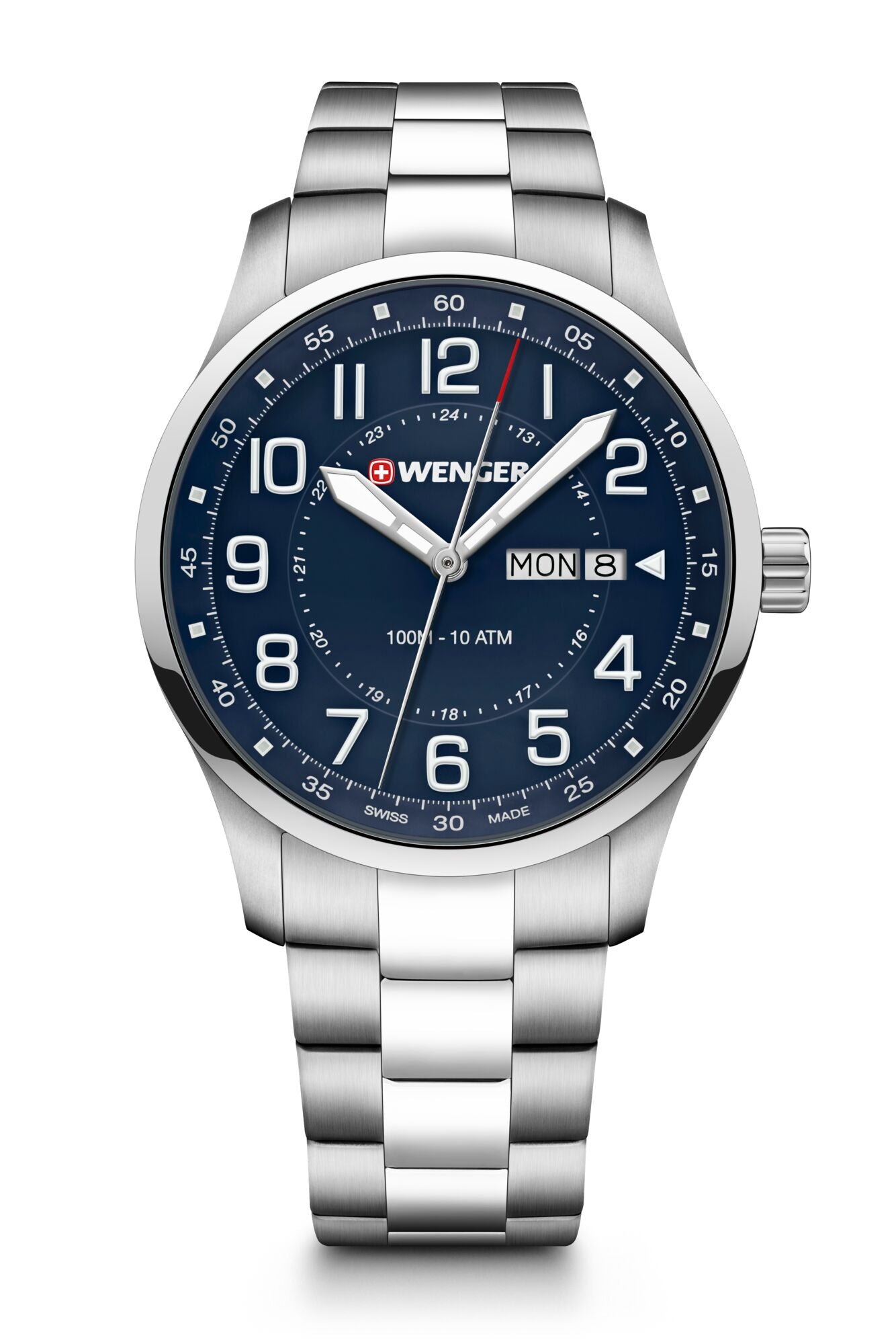 Wenger Attitude 42mm Blue Dial Men Analog Watch 01.1541.125