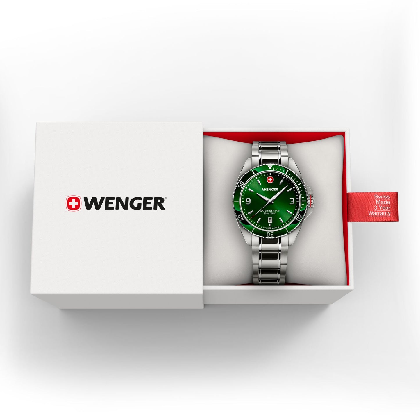 Wenger Executive 40 mm Green Dial Men Analog Watch 01.2031.102