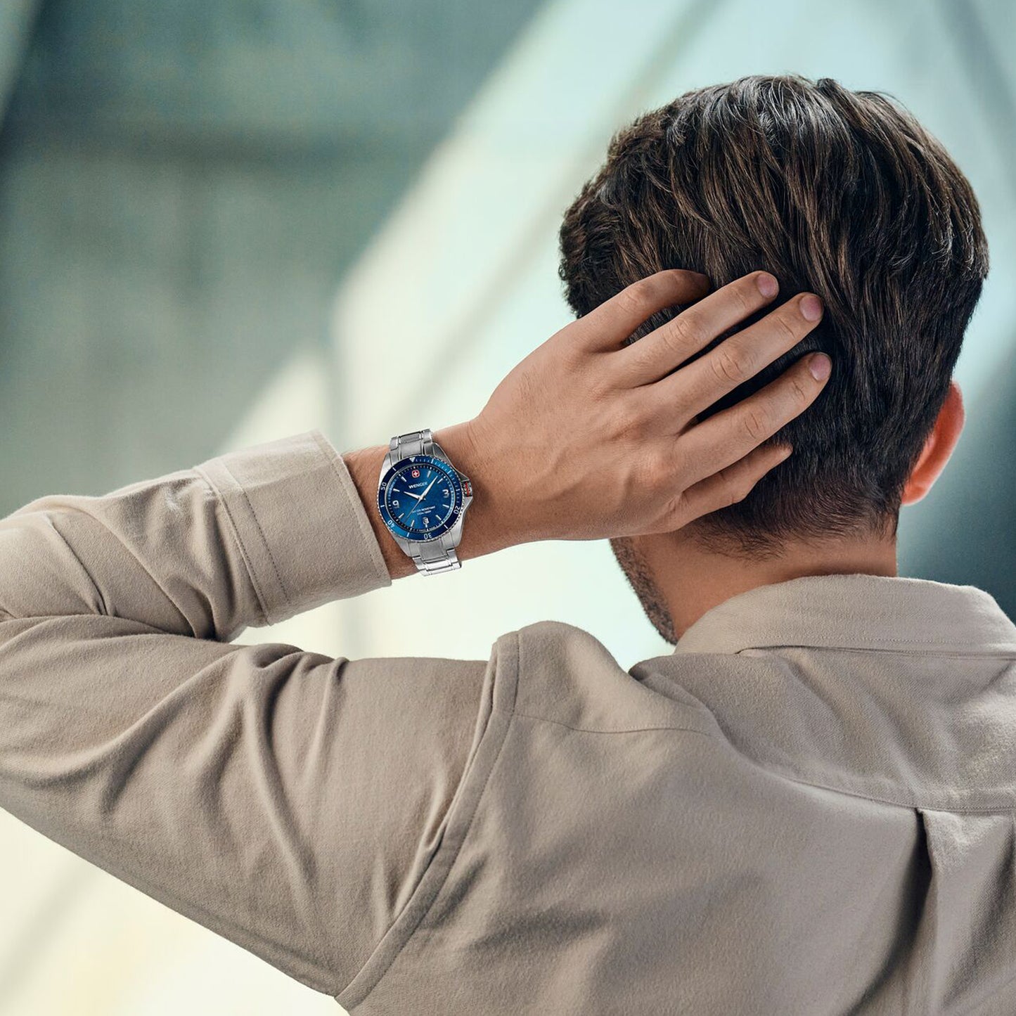 Wenger Executive 40 mm Blue Dial Men Analog Watch 01.2031.103