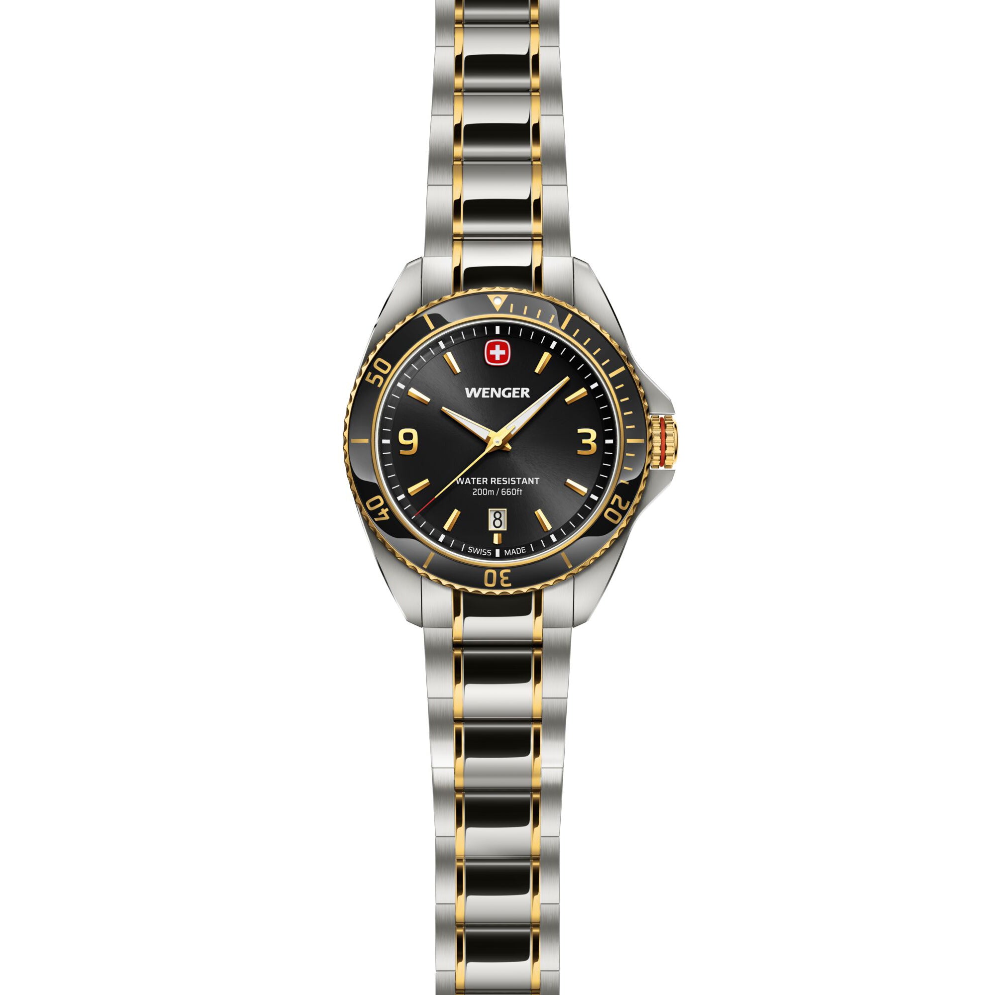 Wenger Executive 40 mm Black Dial Bracelet Men Watch 01.2031.104
