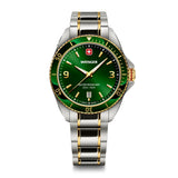 Wenger Executive 40 mm Green Dial Silver Men Analog Watch 01.2031.105