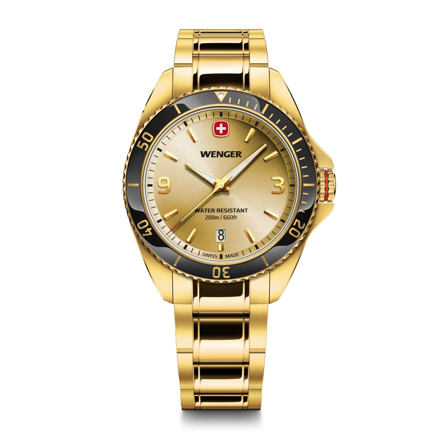 Wenger Executive 40 mm Gold Dial Men Analog Watch 01.2031.108