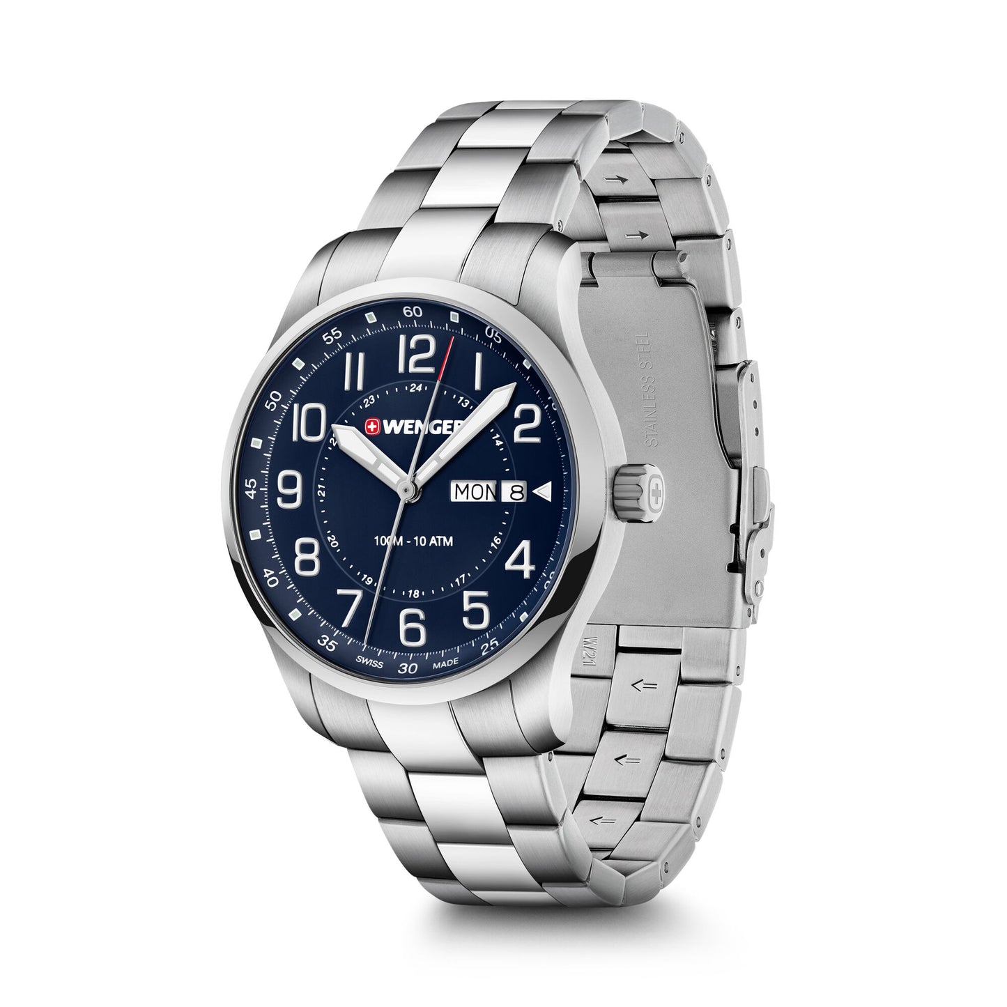 Wenger Attitude 42mm Blue Dial Men Analog Watch 01.1541.125