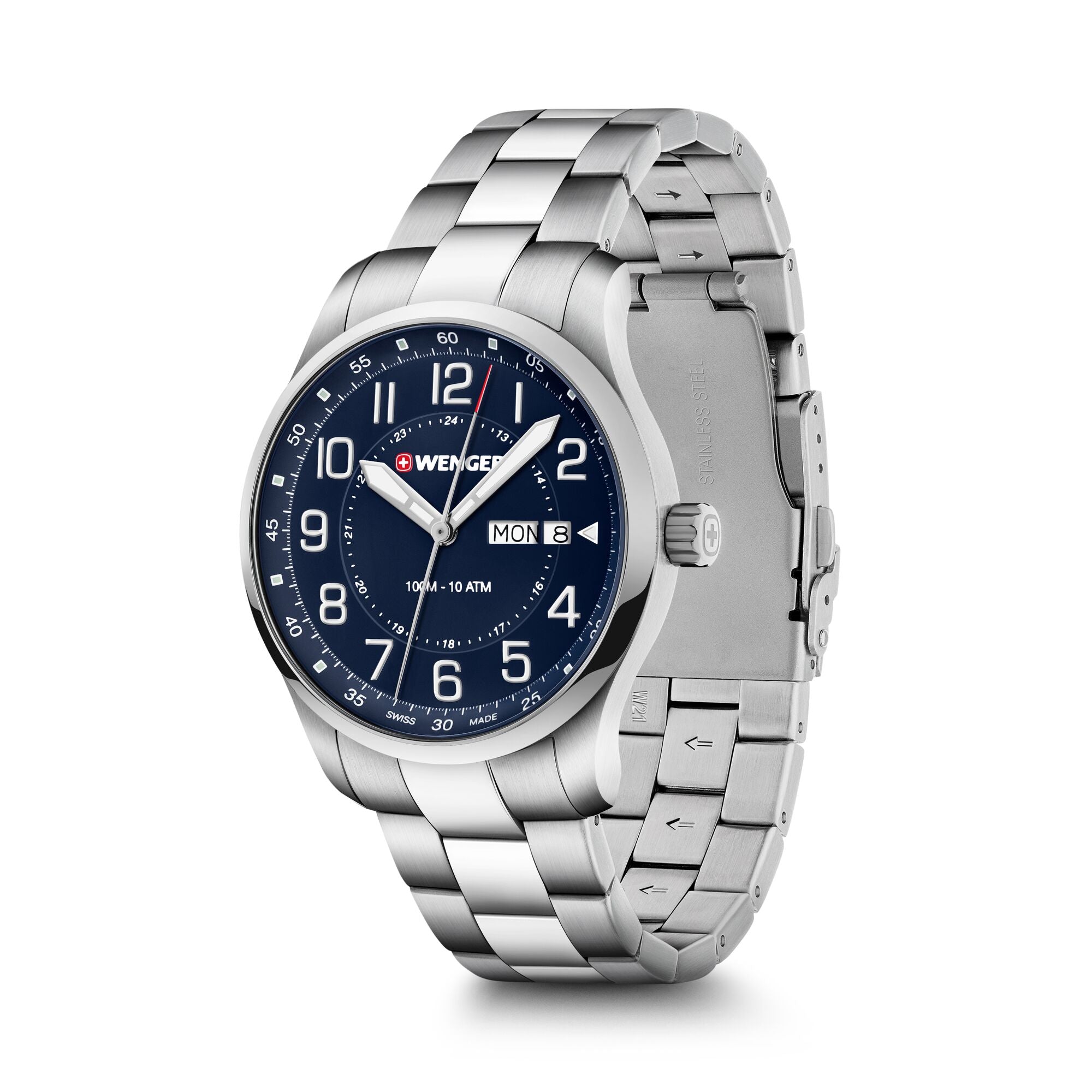 Wenger Attitude 42mm Blue Dial Men Analog Watch 01.1541.125