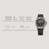 Wenger Seaforce 43 mm Black Dial Men Analog Watch 01.0641.138