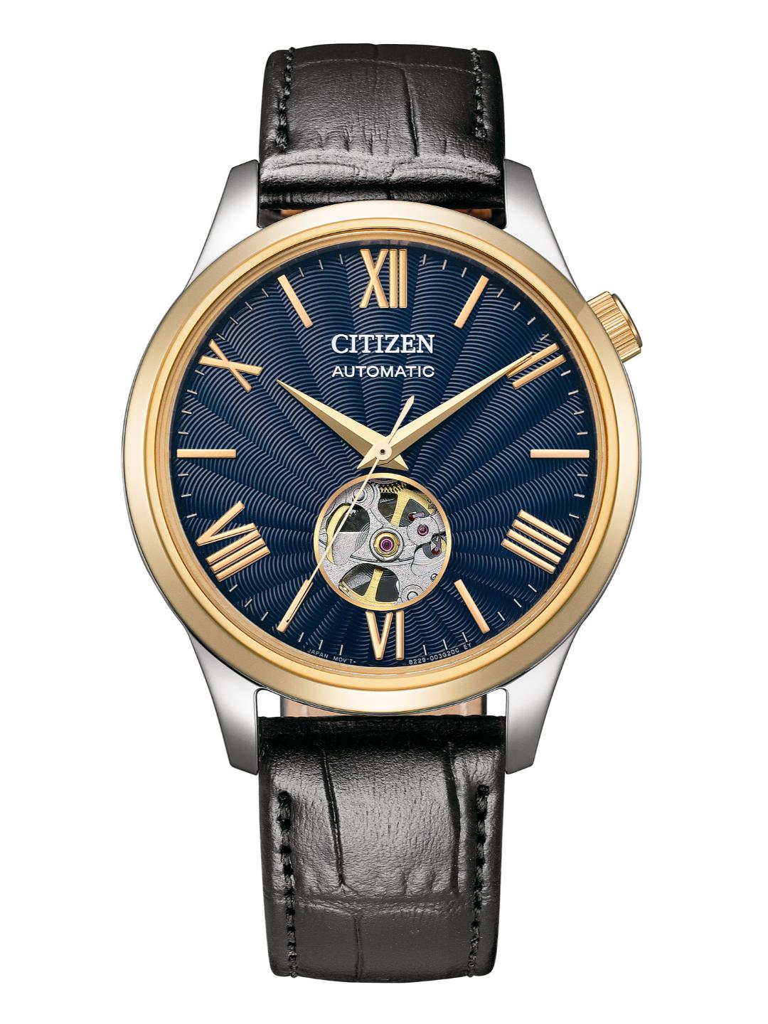 Mechanical Men Automatic Blue Dial Analog Leather Watch NH9136-02L