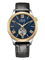 Mechanical Men Automatic Blue Dial Analog Leather Watch NH9136-02L