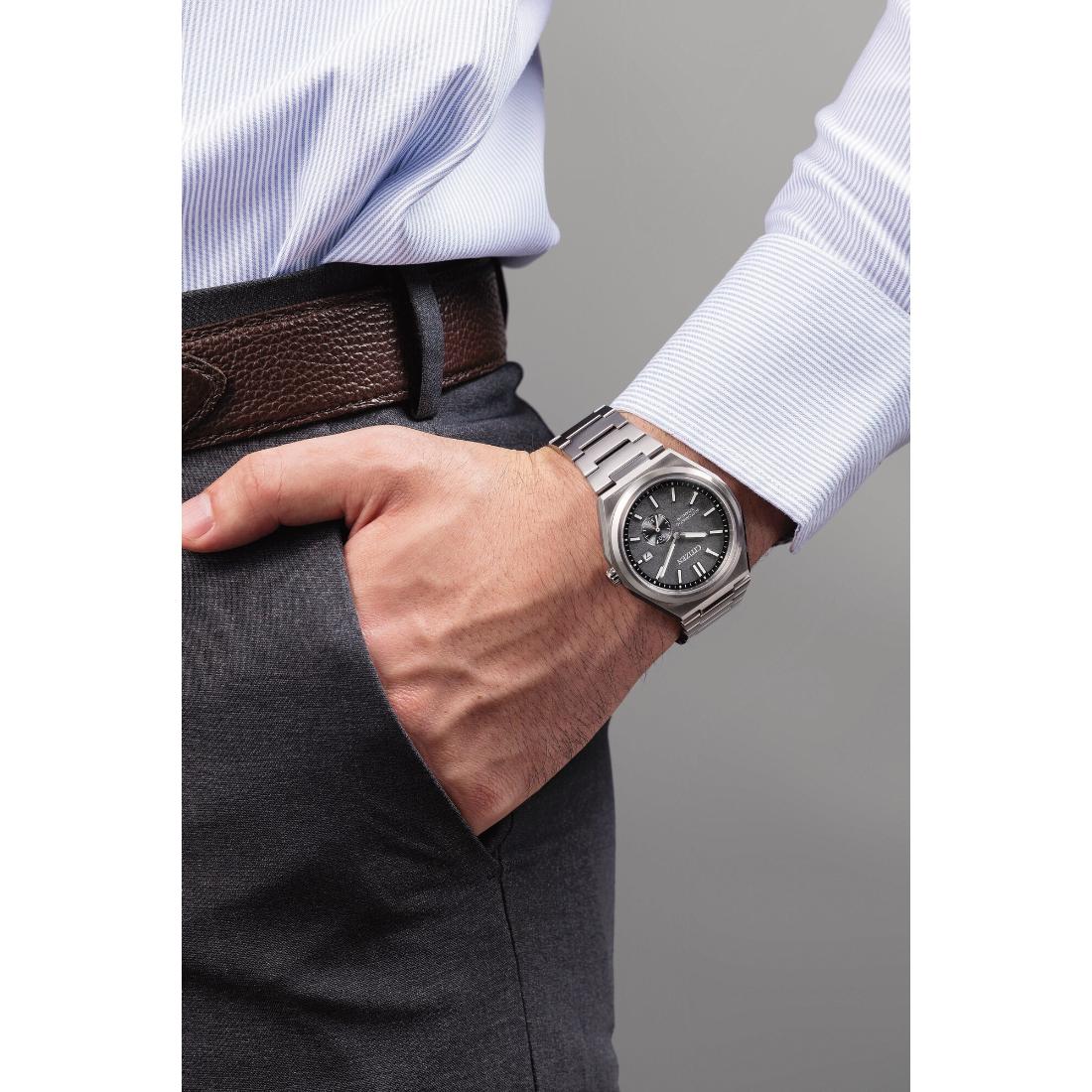 Citizen Zenshin 40.5 mm Grey Dial Mechanical Men Watch- NJ0180-80H