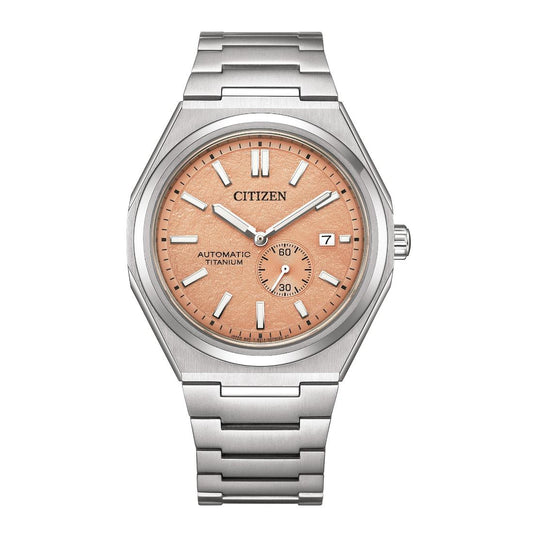 Citizen Zenshin 40.5 mm Orange Dial Mechanical Men Watch- NJ0180-80Z