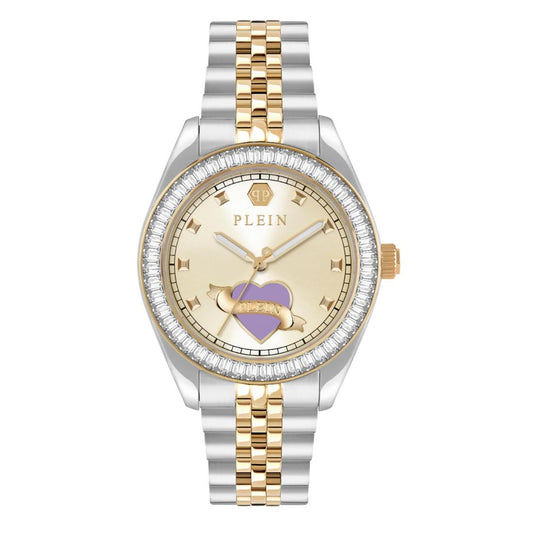 Philipp Plein Newness 38 mm Champagne Dial Unisex Watch- PW2BA0925