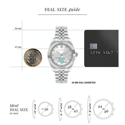 Philipp Plein Newness 38 mm Silver Dial Unisex Watch- PW2BA1125