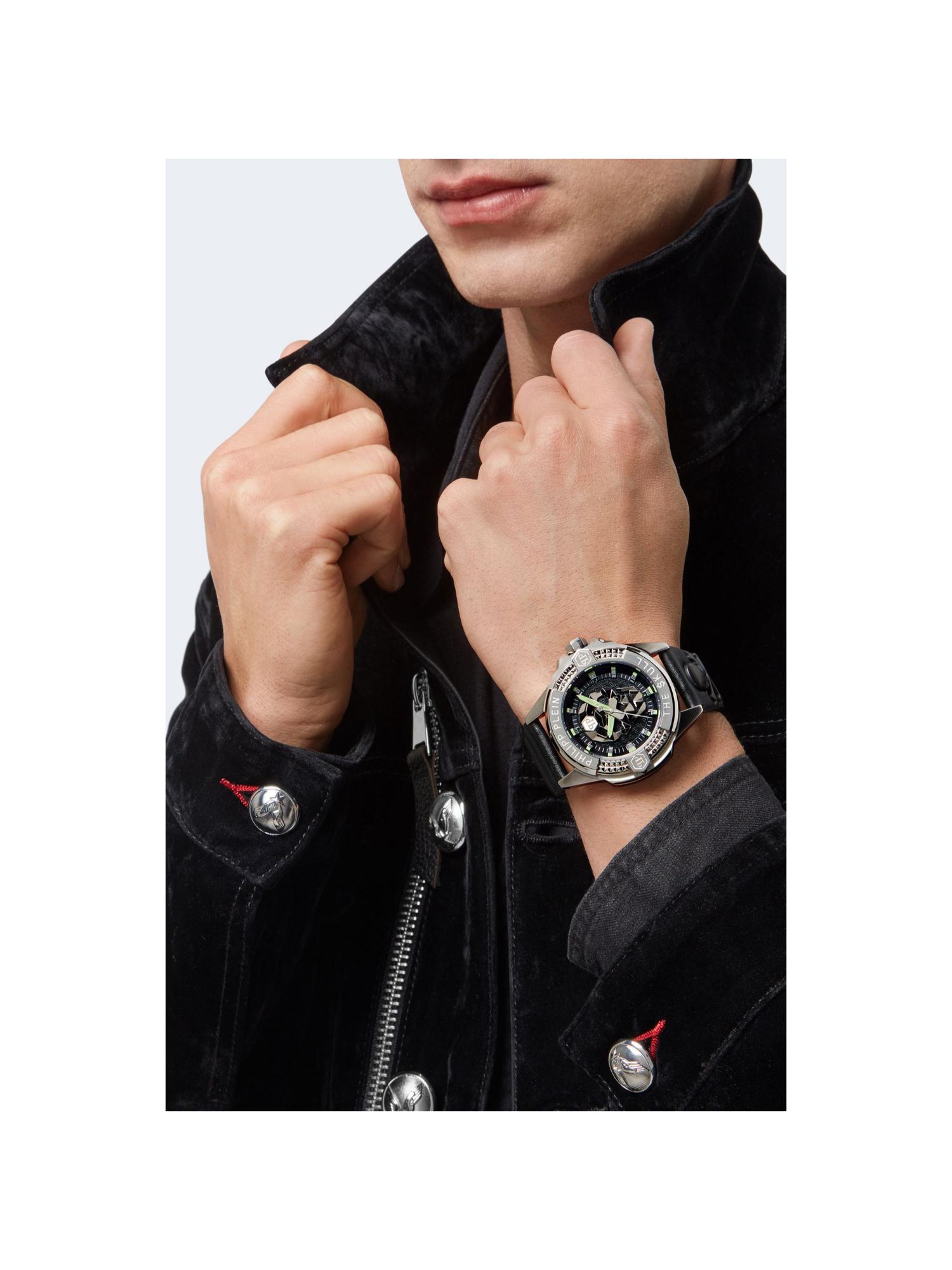 Philipp Plein Men 44 mm Size Black Dial Analog Watch PWAAA0321